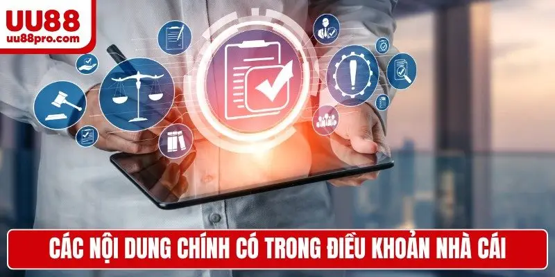 Các nội dung chính có trong điều khoản nhà cái