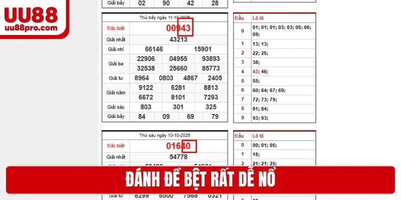 Đánh đề bệt rất dễ nổ