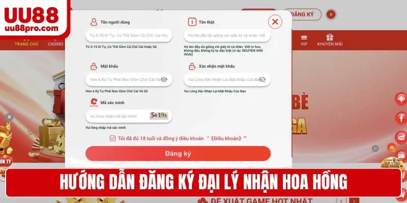 Hướng dẫn đăng ký đại lý nhận hoa hồng