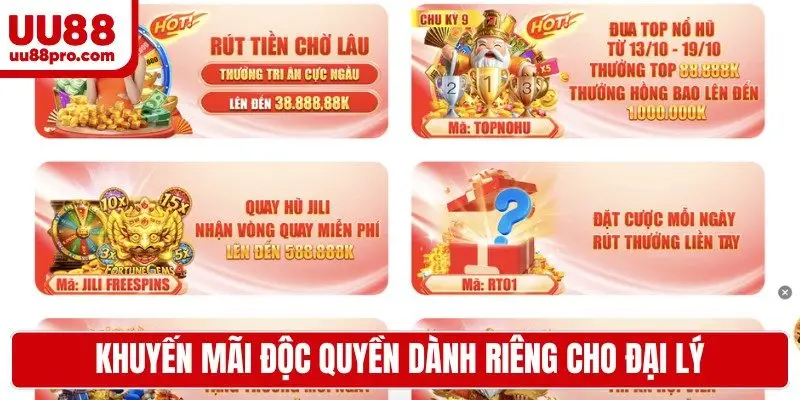 Khuyến mãi độc quyền dành riêng cho mỗi đại lý