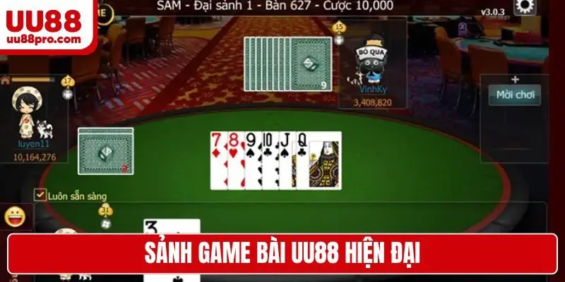 Sảnh game bài UU88 hiện đại