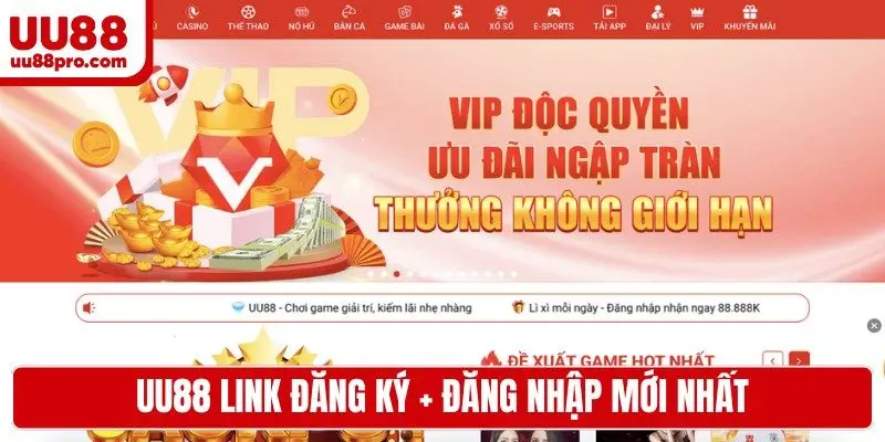 UU88 Link đăng ký + đăng nhập mới nhất